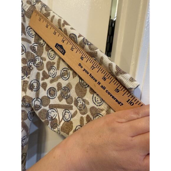 Mountain Express Men’s L Short Sleeve Shirt 100% Cotton Retro Geometric Print - Picture 9 of 10